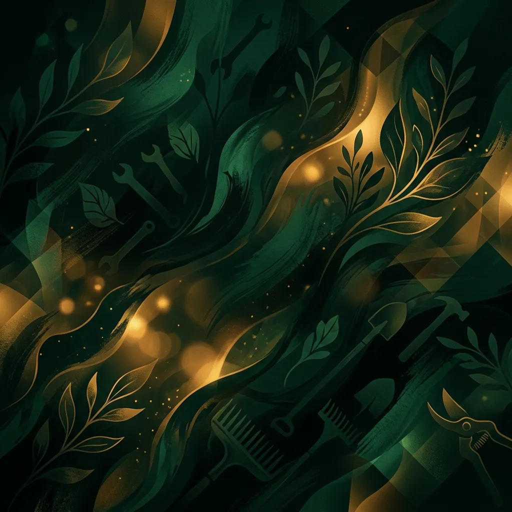 Pristine abstract green and gold background
